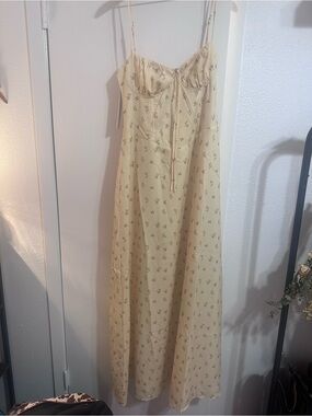 Princess Polly | Dresses | Princess Polly Keila Lace Trim Maxi Dress Cream  Black | Poshmark
